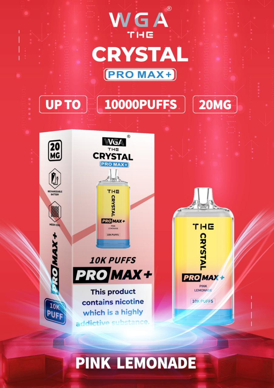 The Crystal Pro Max + 10000 Disposable Vape Pod Pack of 10