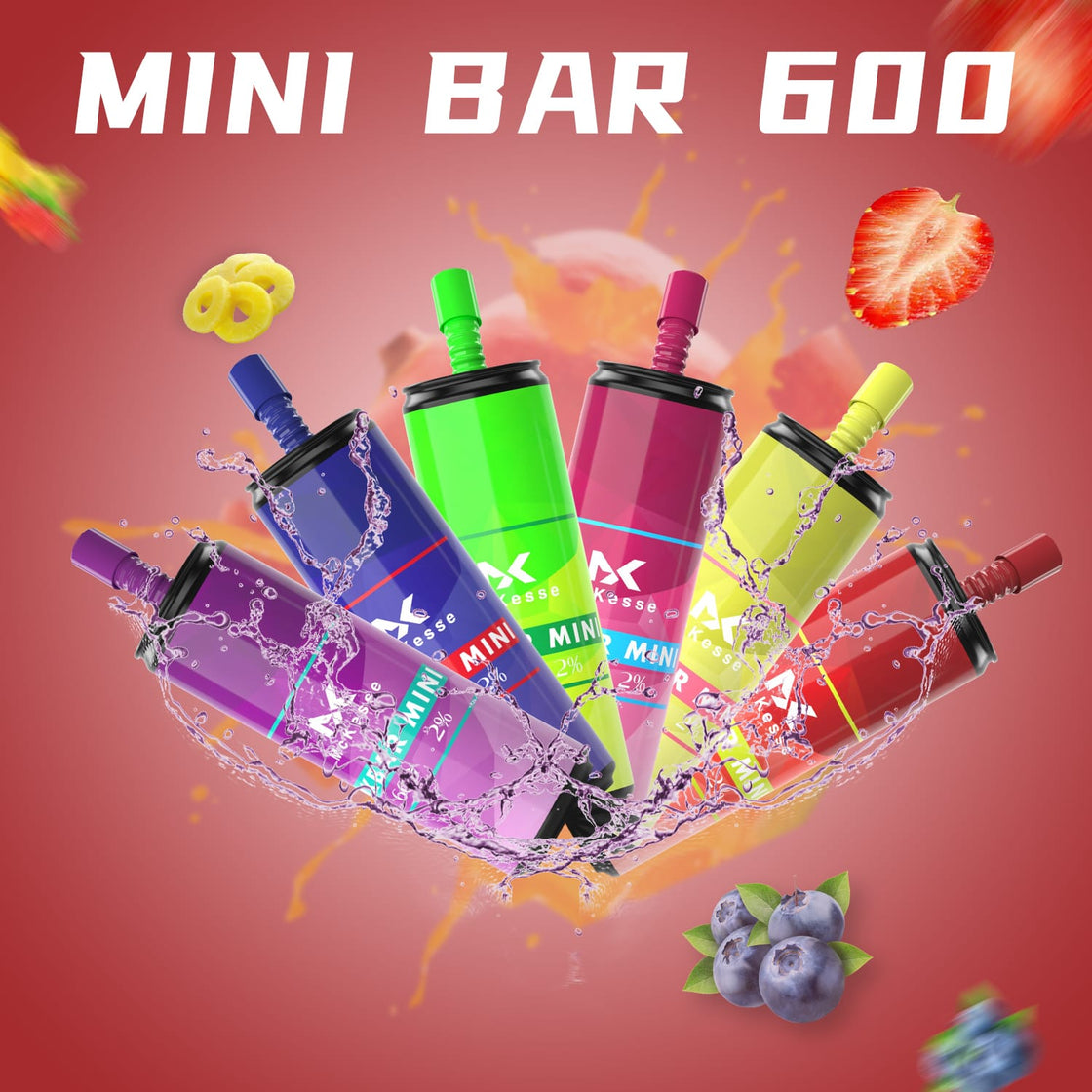 Mk Mini Bar 600 Disposable Vape Pod Pack of 10