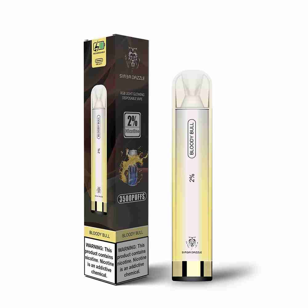 Simba Dazzle Disposable Glow Bar Rechargeable 3500 Puffs - #Simbavapes#