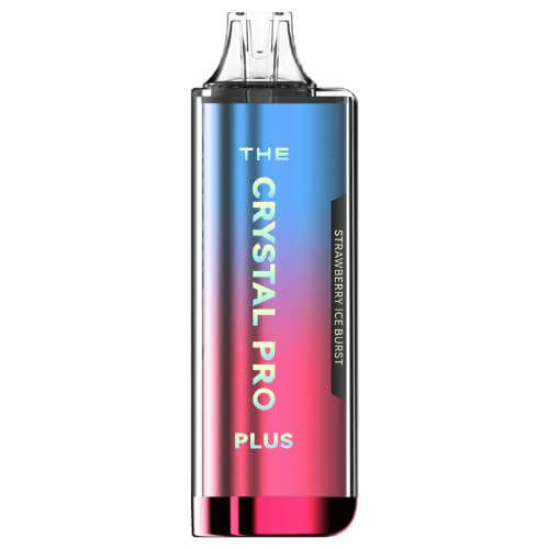 The Crystal Pro Plus 4000 Disposable Vape Pod Kit Box of 10 - Strawberry Ice Burst -Vapeuksupplier